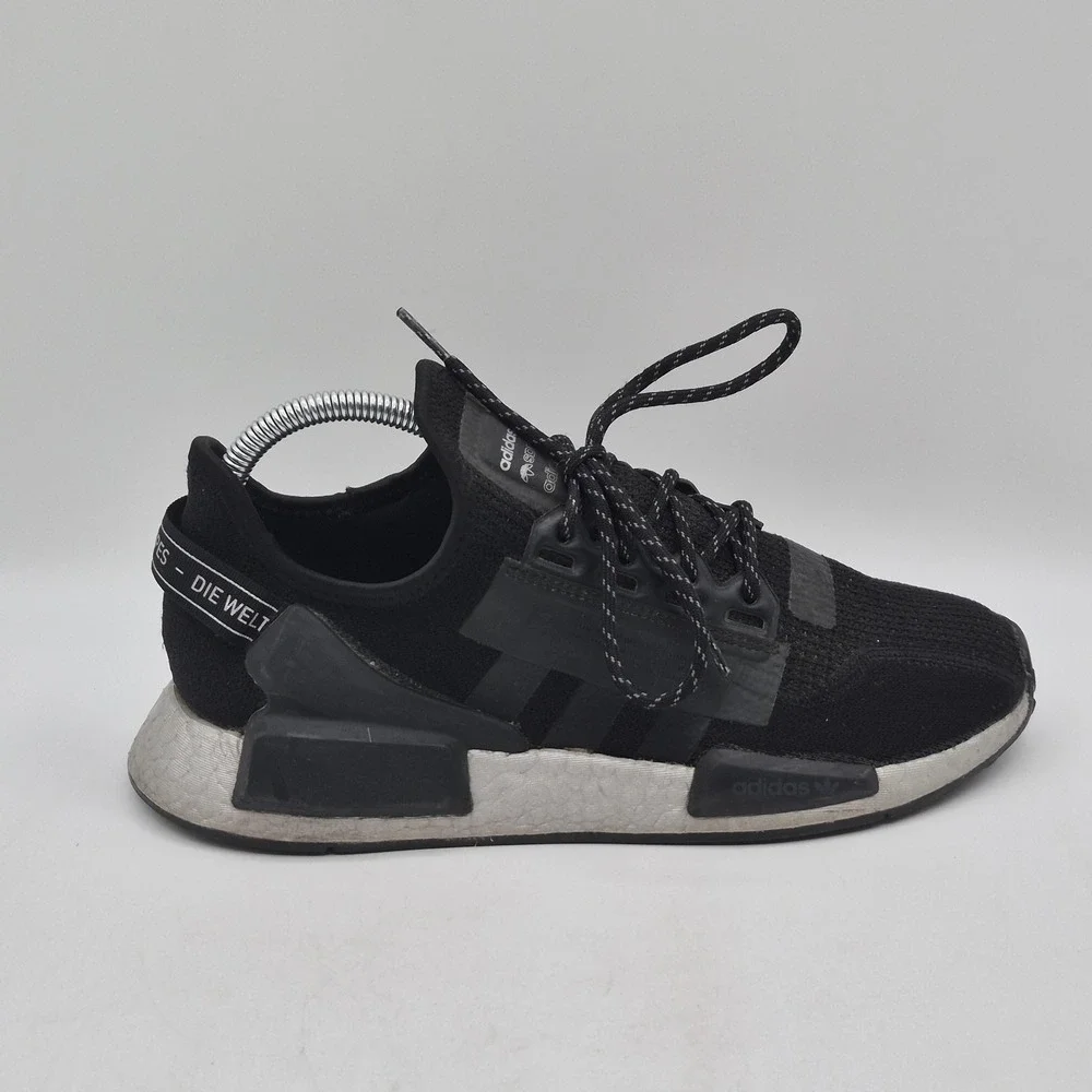 Adidas NMD R1 V2 Shoes Womens Size 8 Black Mesh Running Athletic Sneakers FW5449